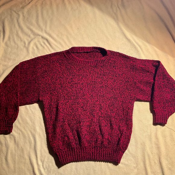 Tops - Women's Red Crew Neck Sweater - Approximately Small